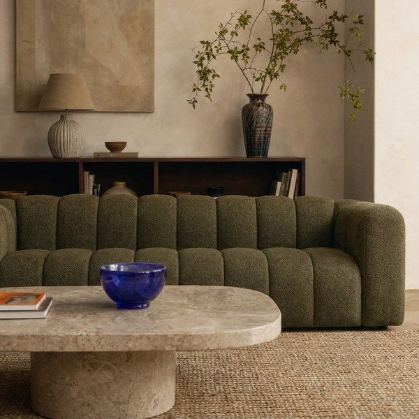 Zelena sofa od šenila 290 cm Lupine – Micadoni -image-4