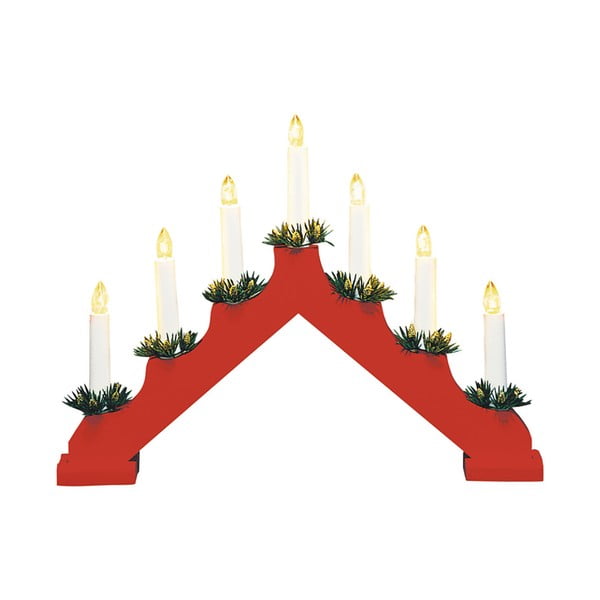 Crveni svjetlosni ukras s božićnim motivom Ola – Markslöjd
