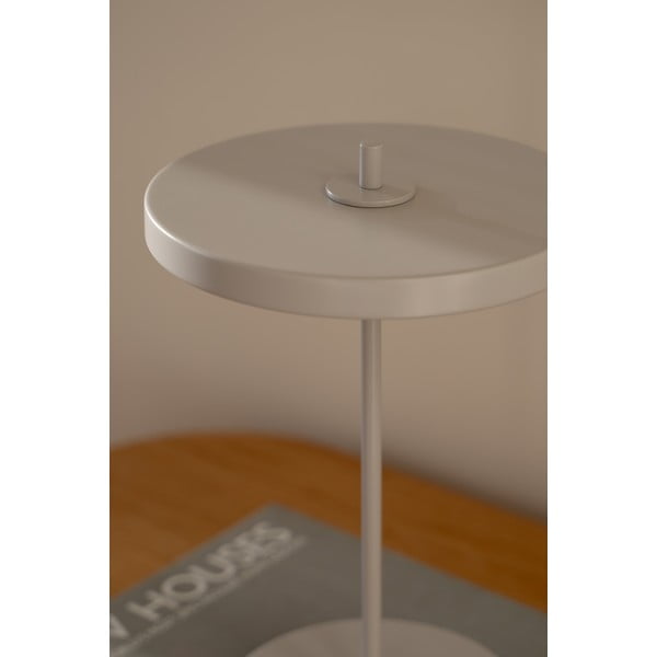 Svijetlo siva metalna LED stolna lampa s metalnim sjenilom (visina 31 cm) Asteria Move – UMAGE-image-3