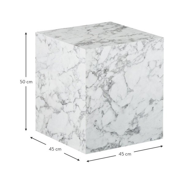 Pomoćni stolić u mramornom dekoru Westwing Collection Lesley-image-3