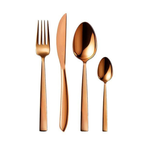 Pribor za jelo od nehrđajućeg čelika u mjedenoj boji 24 kom Copper - Orion