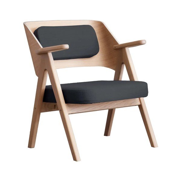 Tamno siva fotelja od hrastovine Findahl by Hammel Me Tube