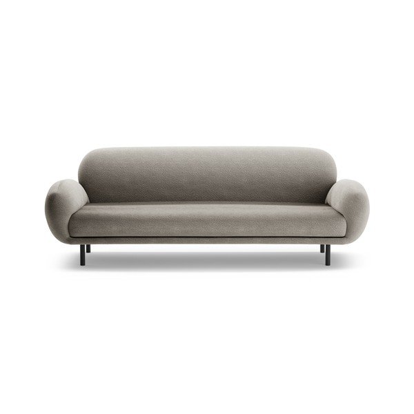 Siva sofa od bouclé tkanine 208 cm Poppy – Micadoni 