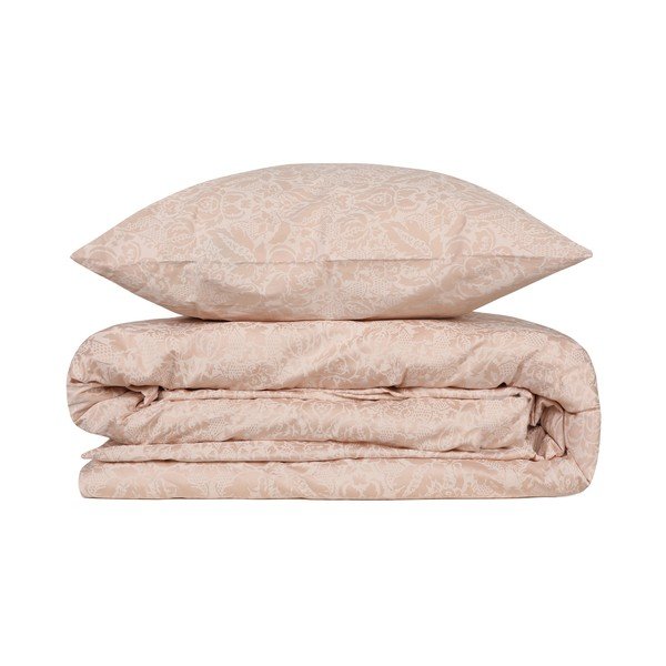 Krem posteljina od pamučnog satena Krema, 140 x 200 cm