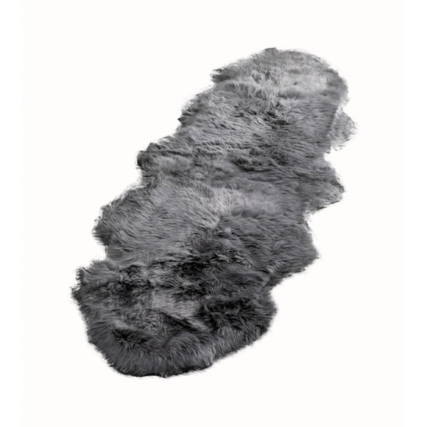 Siva ovčja koža Native Natural Double, 60 x 240 cm