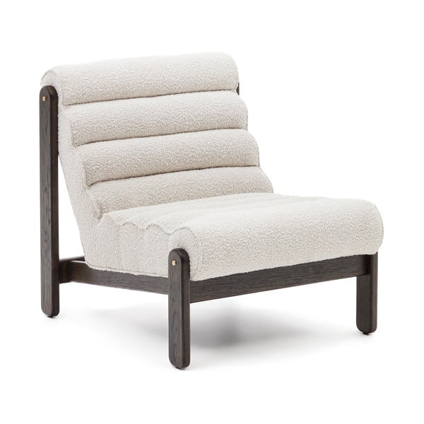 Bijela fotelja od bouclé tkanine Magira – Kave Home