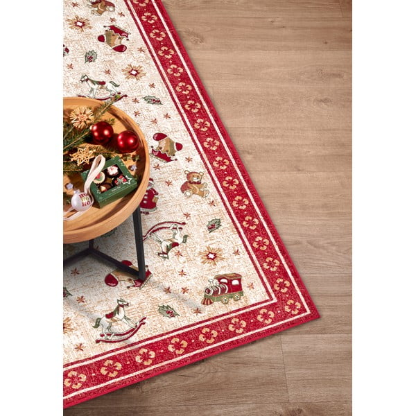 Crveni tepih s božićnim motivom od mješavine pamuka 160x230 cm Toy's Delight Red Christmas – Villeroy&Boch-image-2