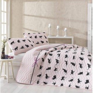 Set prekrivač za krevet i jastučnice Cats, 200 x 220 cm
