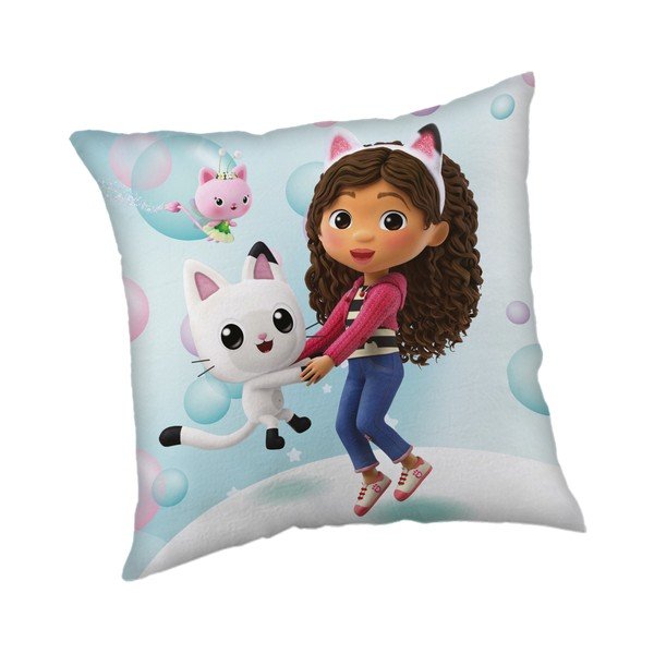 Dječji jastuk od mikropliša 40x40 cm Gabby´s Dollhouse Bubbles – Jerry Fabrics