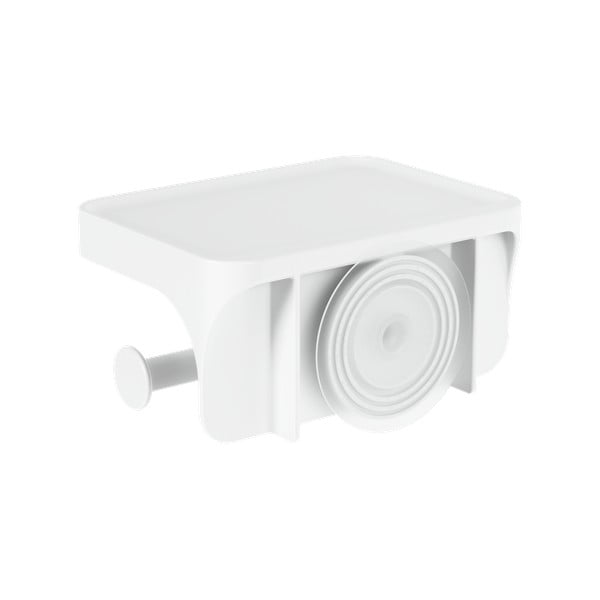 Bijeli samoljepljiv držač toaletnog papira od reciklirane plastike Flex Adhesive – Umbra-image-2