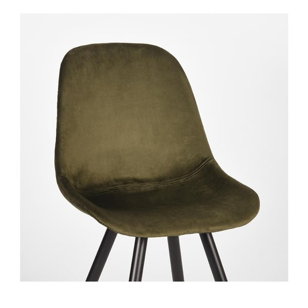 Kaki zelene baršunaste blagovaonske stolice u setu 2 kom Capri  – LABEL51-image-4