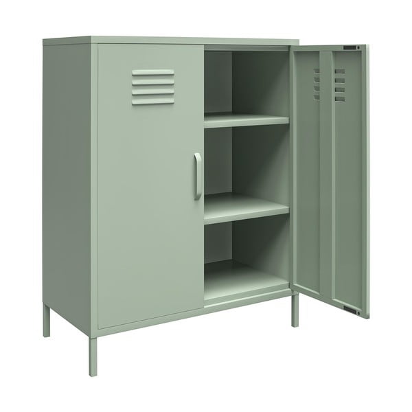 Zeleni metalni ormarić 40x102x80 cm Mission District – Støraa-image-3