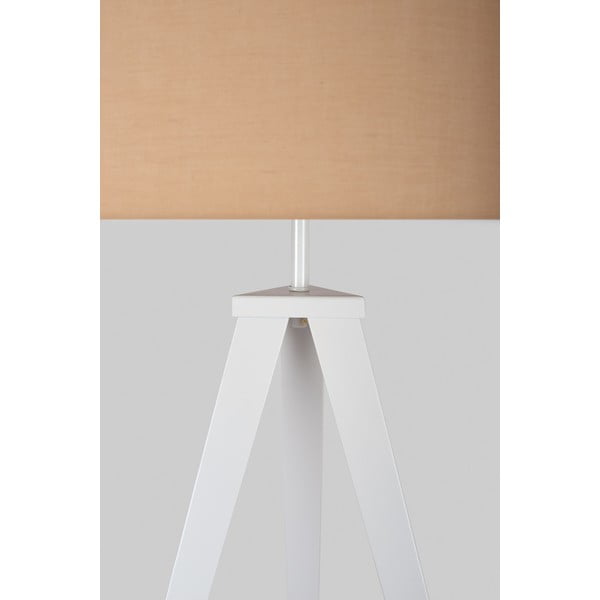 Podna svjetiljka s bijelim metalnim nogama i bež sjenilom Bonami Essentials Kiki-image-2