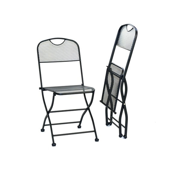 Crna metalna vrtna stolica - Rojaplast-image-1