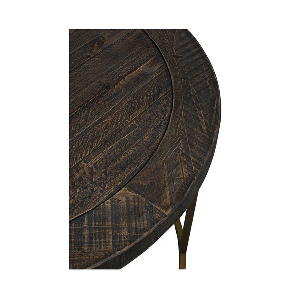 Smeđi drveni stolić za kavu Rowico Dalton-image-2