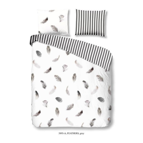 Pamučna posteljina Good Morning Feathers bijela, 200 x 240 cm