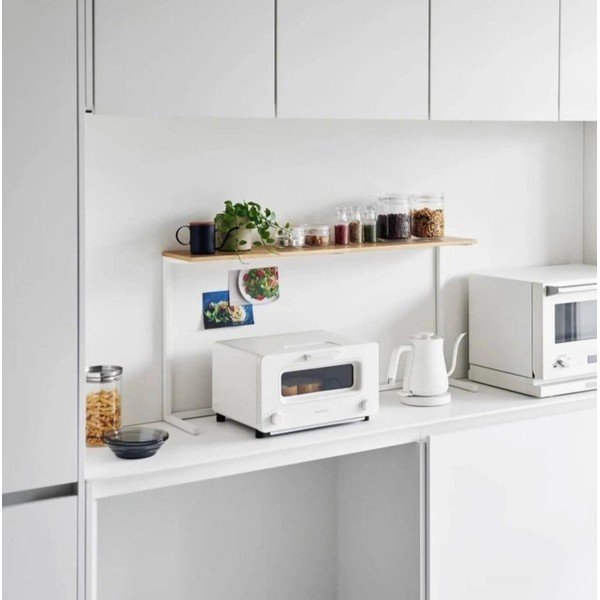 Bijela/u prirodnoj boji drvena dodatna kuhinjska polica 28,5x8,5 cm Tower – YAMAZAKI-image-1