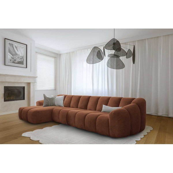 Kutna garnitura boja terakote (s lijevim kutom/s ležaljkom) Shell – Miuform-image-2