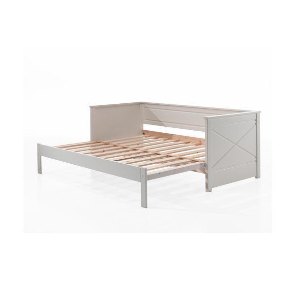 Bijeli dječji krevet s dodatnim ležajem 180x200/90x200 cm PINO – Vipack-image-3