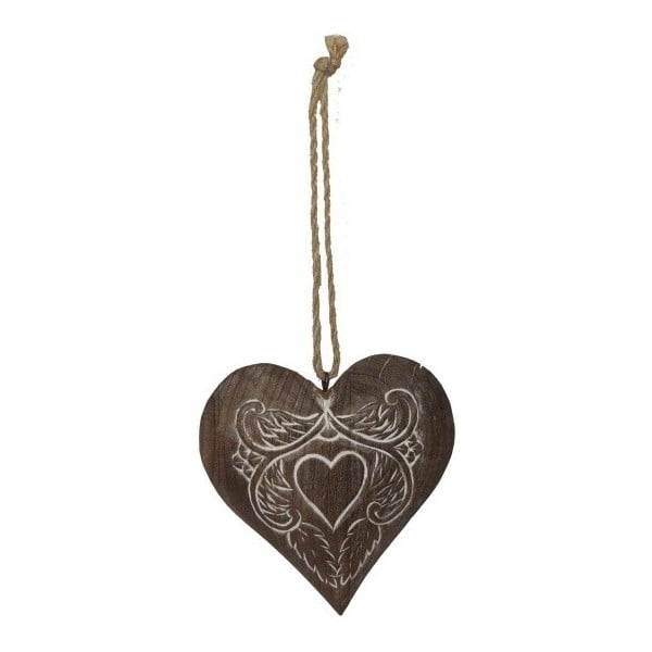Drveni viseći ukras u obliku srca Antic Line Julie