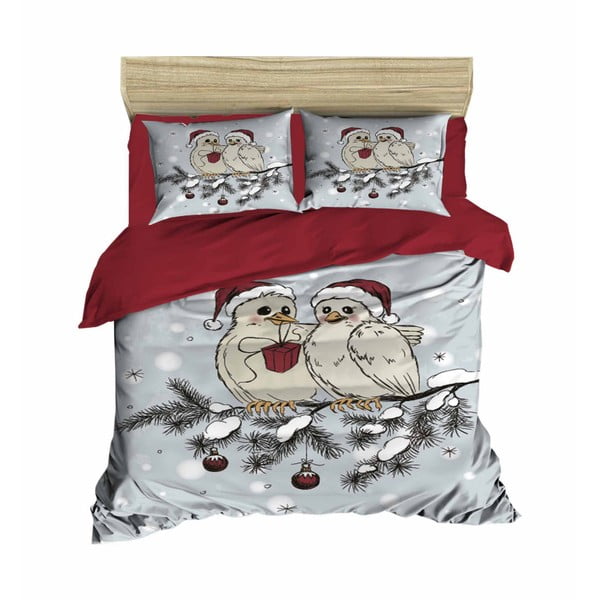 Božićna bračna posteljina s plahtama Talia, 160 x 220 cm