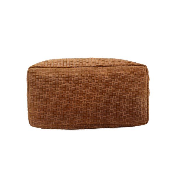 Konjak smeđa kožna torbica Chicca Borse Tessa-image-4