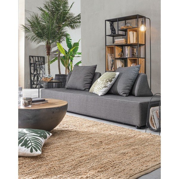 Sivi/u prirodnoj boji metalni okrugao stolić za kavu ø 90 cm Lancaster – Bizzotto-image-3