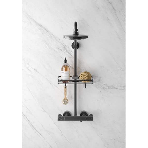 Crna kupaonska polica Metaltex Origin-image-1