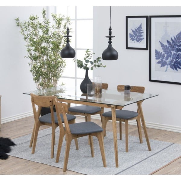 Sive/u prirodnoj boji podstavljene blagovaonske stolice u setu 2 kom Taxi – Actona-image-1