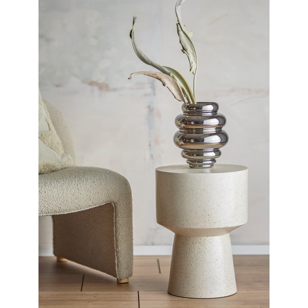 Staklena ručno izrađena vaza u srebrnoj boji (visina 24 cm) Zorya – Bloomingville-image-1