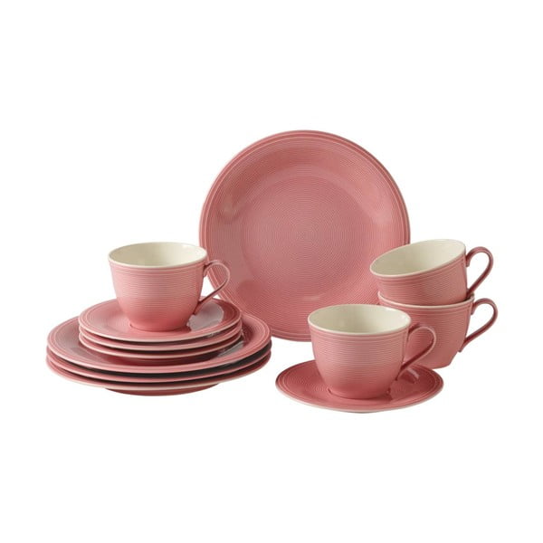 12-dijelni ružičasti porculanski set za kavu Like by Villeroy &amp; Boch Group