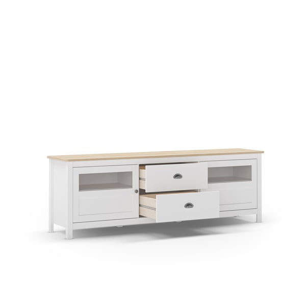 Bijela TV komoda od masivnog bora 180x59 cm Misti – Marckeric-image-3