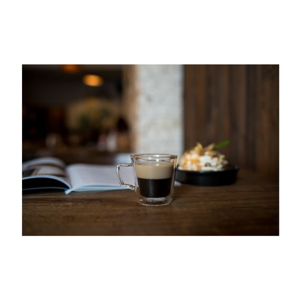 Staklene šalice u setu 2 kom za espresso/s dvostrukom stijenkom 80 ml Diva – Vialli Design-image-2
