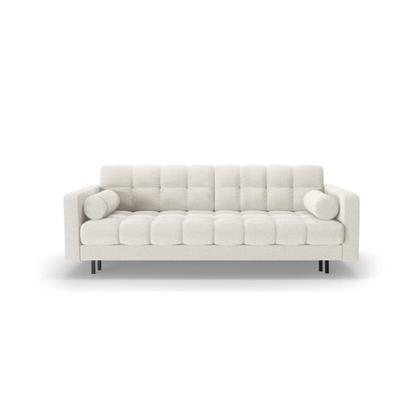 Krem sklopiva/s prostorom za odlaganje sofa od bouclé tkanine 222 cm Bali – Cosmopolitan Design