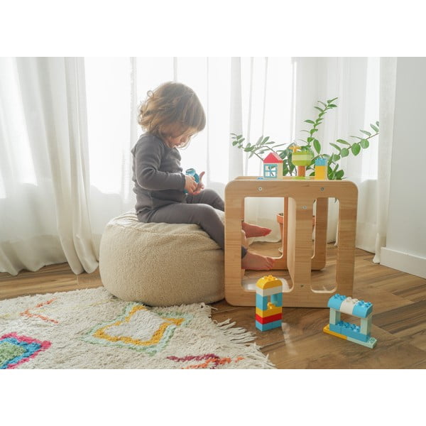 Bež dječji tabure od bouclé tkanine Cream – Really Nice Things-image-1