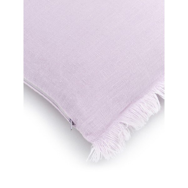 Ružičasta lanena ukrasna jastučnica Westwing Collection Luana, 50 x 50 cm-image-1