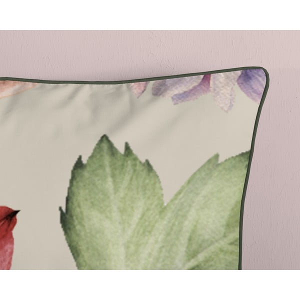 Bež posteljina za bračni krevet/za produženi krevet od pamučnog satena 200x220 cm Fiori – Descanso-image-3