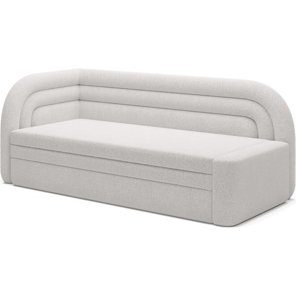 Krem sklopiva/s prostorom za odlaganje sofa od bouclé tkanine s lijevim kutom 223 cm Fabillo – ELTAP-image-2