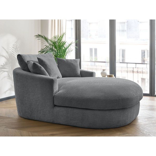 Siva fotelja od šenila Belem – Bobochic Paris-image-1