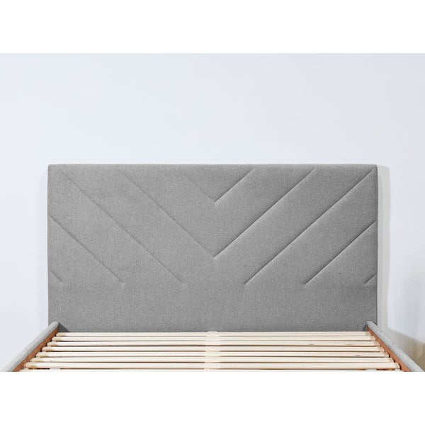 Svijetlo sivi tapecirani bračni krevet s podnicom 160x200 cm Romane – Bobochic Paris-image-3