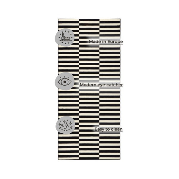 Crni/krem tepih 80x200 cm Gloria – Hanse Home-image-4