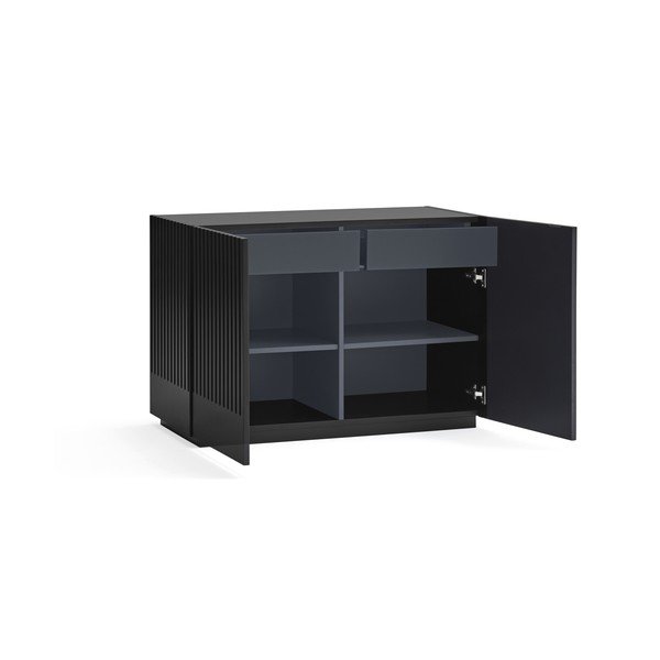 Crna niska komoda 100x70 cm Doric – Teulat-image-3
