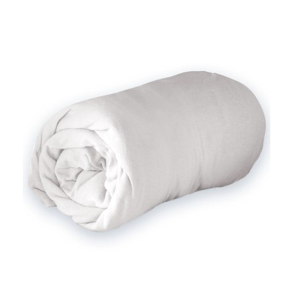 Bijela plahta s gumom od jeseya 140x190 cm Jersy – douceur d'intérieur-image-3
