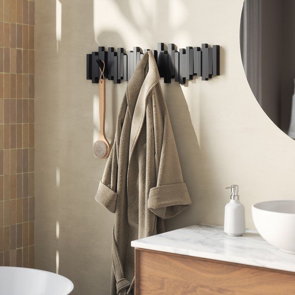 Crna plastična zidna vješalica 72 cm Sticks – Umbra-image-2