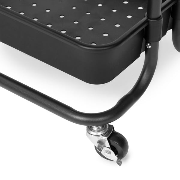 Crni plastični regal na kotačima 43x36 cm Grena – Compactor-image-3