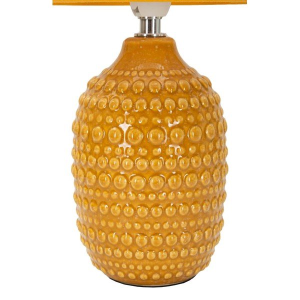 Senf žuta stolna lampa keramička s tekstilnim sjenilom (visina 30,5 cm) Points – Mauro Ferretti-image-3