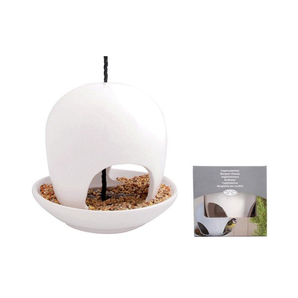 Bijela keramička hranilica Esschert Design, ⌀ 18 cm-image-1