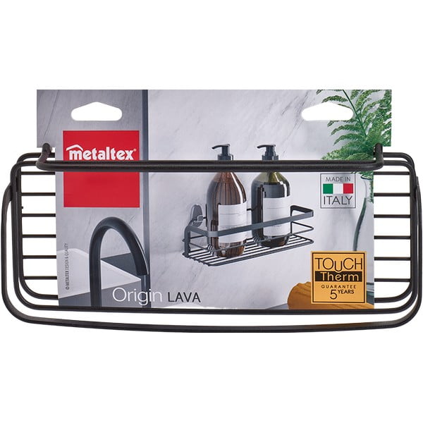 Crna kupaonska polica Metaltex Origin Lava -image-2