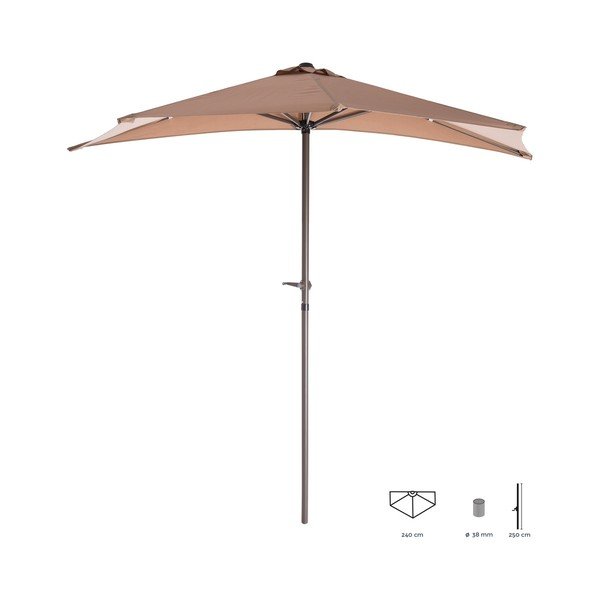 Bež suncobran ø 240 cm - LDK Garden-image-3