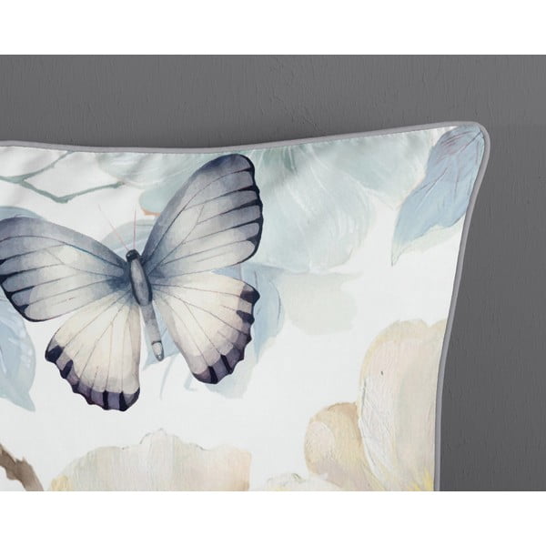 Bijela/zelena posteljina za krevet za jednu osobu/za produženi krevet od pamučnog satena 140x220 cm Adiwanya – Descanso-image-3